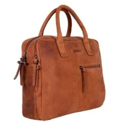 DSTRCT Wall Street Business Laptoptas 15.4'' Double Cognac -Fjallraven Tassen Verkoopwinkel 076120 30 3