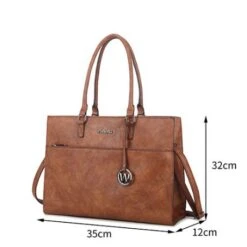 Wimona Franca Schoudertas Laptop 13.3" Cognac -Fjallraven Tassen Verkoopwinkel 1290 kleur cognac formaat