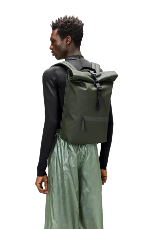 Rains Rolltop 16" Rucksack Green 6 Rains Rolltop 16" Rucksack Green - Afbeelding 4