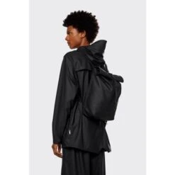 Rains Original Rolltop Rucksack Mini Black -Fjallraven Tassen Verkoopwinkel 13610 black men 1