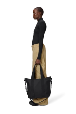 Rains Tote Bag Mini Shoulderbag Black 7 Rains Tote Bag Mini Shoulderbag Black -Fjallraven Tassen Verkoopwinkel 14160 black women 1