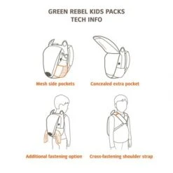 Vaude Green Rebel Kids Stupsi Kinder Rugtas Peanut Butter -Fjallraven Tassen Verkoopwinkel 14311 t 1