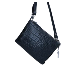 LouLou Essentiels Vintage Croco Crossbody Black -Fjallraven Tassen Verkoopwinkel 19crossbody04s.001 001 3