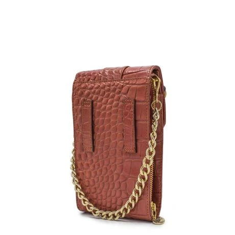 MOSZ Telefoontasje Croco Cognac Gold 4 MOSZ Telefoontasje Croco Cognac Gold - Afbeelding 2