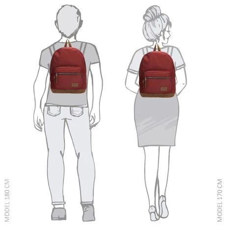 Enrico Benetti Santiago Rugtas 15" Bordeaux 7 Enrico Benetti Santiago Rugtas 15" Bordeaux - Afbeelding 5