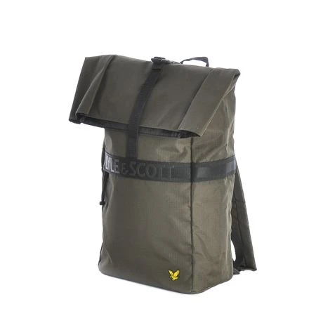 Lyle & Scott Recycled Rolltop Backpack Olive 5 Lyle & Scott Recycled Rolltop Backpack Olive - Afbeelding 3