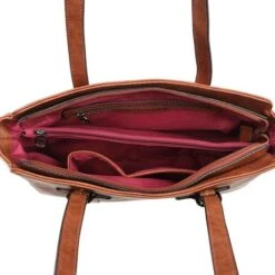 Wimona Angelina Schoudertas Cognac -Fjallraven Tassen Verkoopwinkel 2026 kleur cognac binnenkant