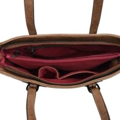 Wimona Angelina Schoudertas Taupe 11 Wimona Angelina Schoudertas Taupe -Fjallraven Tassen Verkoopwinkel 2026 kleur taupe binnenkant