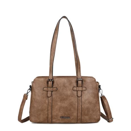 Wimona Angelina Schoudertas Taupe 3 Wimona Angelina Schoudertas Taupe