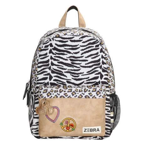 Zebra Girls Rugzak M Tiger Leopard Wit Beige 9 Zebra Girls Rugzak M Tiger Leopard Wit Beige - Afbeelding 7