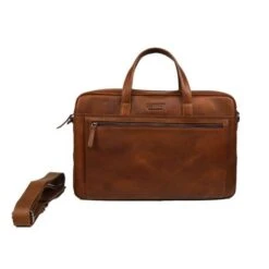 DSTRCT Premium Collection Laptopbag 2-vaks 15.6" Cognac -Fjallraven Tassen Verkoopwinkel 230330 cognac 2