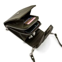 MOSZ Telefoontasje Vegan Dark Taupe Silver -Fjallraven Tassen Verkoopwinkel 3 vegan dark taupe silver