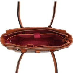 Wimona Sienna Schoudertas Laptop 15.6" Cognac -Fjallraven Tassen Verkoopwinkel 3080 kleur cognac binnenkant