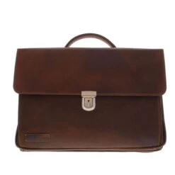 Plevier Vintage Manchester Laptoptas 3-vaks 17.3" Brown