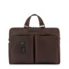 Piquadro Harper Laptop 15"/ IPad 12,9" Briefcase Dark Brown -Fjallraven Tassen Verkoopwinkel 4027 tm