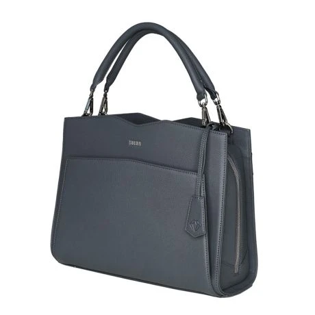 Socha Diamond Leather Shoulder Businessbag 12-14" Grey 4 Socha Diamond Leather Shoulder Businessbag 12-14" Grey - Afbeelding 2