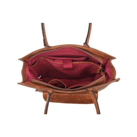 Wimona Fantasia Schoudertas Cognac 7 Wimona Fantasia Schoudertas Cognac - Afbeelding 5