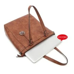 Wimona Fatma Shopper Laptop 13.3" Cognac -Fjallraven Tassen Verkoopwinkel 4090 kleur cognac