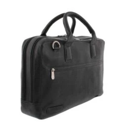 Plevier Sandyford Laptoptas 2-Vaks 15.6" Black -Fjallraven Tassen Verkoopwinkel 482 1 zijkant voor zwart