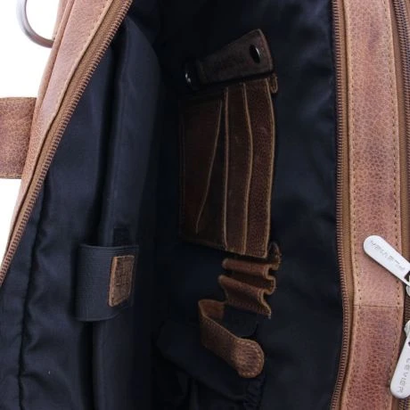 Plevier Sandyford Laptoptas 2-Vaks 15.6" Cognac 6 Plevier Sandyford Laptoptas 2-Vaks 15.6" Cognac - Afbeelding 4