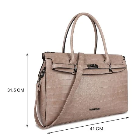 Wimona Sofia Schoudertas Croco Taupe 5 Wimona Sofia Schoudertas Croco Taupe - Afbeelding 3