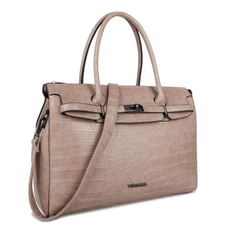 Wimona Sofia Schoudertas Croco Taupe 4 Wimona Sofia Schoudertas Croco Taupe - Afbeelding 2
