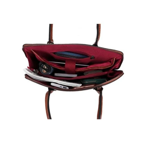 Wimona Luisa Schoudertas Croco Cognac 8 Wimona Luisa Schoudertas Croco Cognac - Afbeelding 6