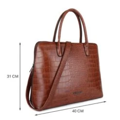 Wimona Luisa Schoudertas Croco Cognac 10 Wimona Luisa Schoudertas Croco Cognac -Fjallraven Tassen Verkoopwinkel 5004 kleur cognac met afmeting