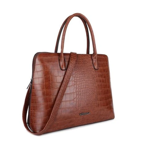 Wimona Luisa Schoudertas Croco Cognac 4 Wimona Luisa Schoudertas Croco Cognac - Afbeelding 2