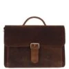 Plevier Retro Darwin Vintage Laptop Bag 2-Vaks 15.6" Brown