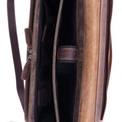 Plevier Retro Darwin Vintage Laptop Bag 2-Vaks 15.6" Brown -Fjallraven Tassen Verkoopwinkel 552 2 darwin zijkantbinnen1