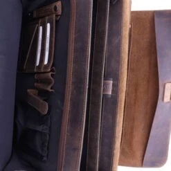 Plevier Retro Darwin Vintage Laptop Bag 2-Vaks 15.6" Brown -Fjallraven Tassen Verkoopwinkel 552 2 darwin zijkantbinnen2