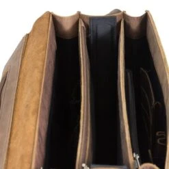 Plevier Retro Zeppelin Vintage Laptop Aktetas 3-Vaks 17.3" Brown -Fjallraven Tassen Verkoopwinkel 555 2 1