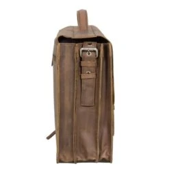 Plevier Retro Zeppelin Vintage Laptop Aktetas 3-Vaks 17.3" Brown -Fjallraven Tassen Verkoopwinkel 555 2 3