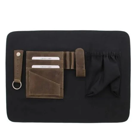 Plevier Skye Leren Dames Laptoptas 14" Taupe 7 Plevier Skye Leren Dames Laptoptas 14" Taupe - Afbeelding 5