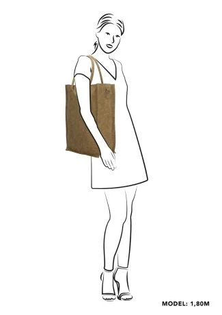 Zebra Natural Bag Rosa XL Shopper Olijfgroen 5 Zebra Natural Bag Rosa XL Shopper Olijfgroen - Afbeelding 3