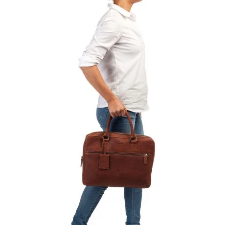 Burkely Antique Avery Laptopbag 13.3" Cognac 8 Burkely Antique Avery Laptopbag 13.3" Cognac - Afbeelding 6