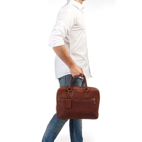 Burkely Antique Avery Laptopbag 13.3" Cognac 9 Burkely Antique Avery Laptopbag 13.3" Cognac - Afbeelding 7