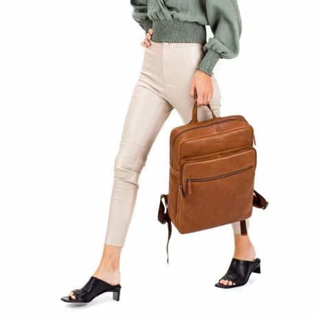 Burkely Antique Avery Backpack Zip 15.6" Cognac 8 Burkely Antique Avery Backpack Zip 15.6" Cognac - Afbeelding 6