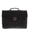 Plevier Decca Leren Aktentas 2-Vaks 17.3" Zwart -Fjallraven Tassen Verkoopwinkel 859 1 voor decca