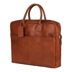 Burkely Vintage Max Worker 17.3" Schoudertas Cognac -Fjallraven Tassen Verkoopwinkel 9007339.22.24 2