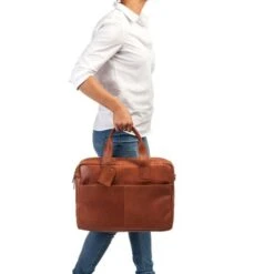 Burkely Vintage Jesse Worker 14" Schoudertas Cognac -Fjallraven Tassen Verkoopwinkel 9007980.22.24 6