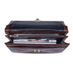 Leonhard Heyden Cambridge Medium Aktetas Red Brown -Fjallraven Tassen Verkoopwinkel 905251 0 aktenmappe 2f of