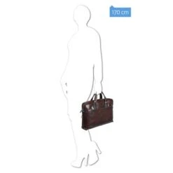 Piquadro Blue Square Double Handle Computer Portfolio Briefcase 14" Mahogany -Fjallraven Tassen Verkoopwinkel ca3335b2 mo dett10 1
