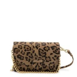 MOSZ Krisbag Telefoontasje Cheeta Brown Shiny Light Gold