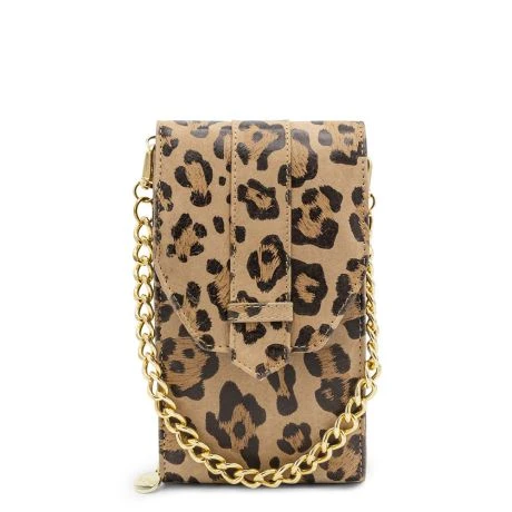 MOSZ Telefoontasje Cheeta Brown Light Gold 3 MOSZ Telefoontasje Cheeta Brown Light Gold