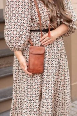 Bear Design Elske Telefoontasje Cognac -Fjallraven Tassen Verkoopwinkel cl41579c1