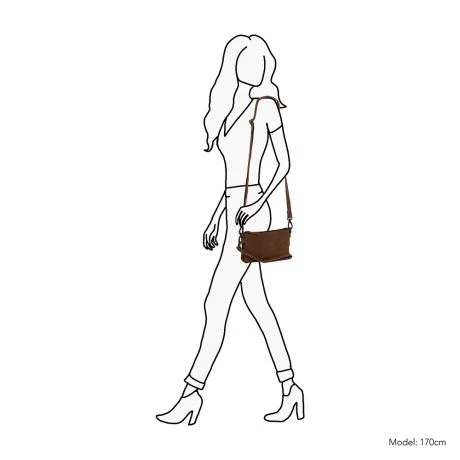 Daniel Ray Aurora Crossbody Schoudertas Cognac 8 Daniel Ray Aurora Crossbody Schoudertas Cognac - Afbeelding 6