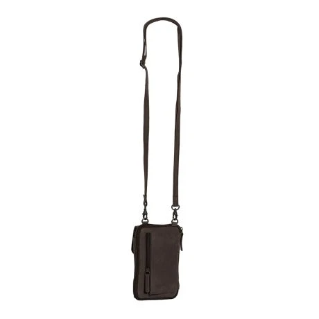 Daniel Ray Fort Collins Crossbody Telefoontasje Dark Brown 4 Daniel Ray Fort Collins Crossbody Telefoontasje Dark Brown - Afbeelding 2