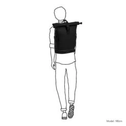 Daniel Ray Highlands Rolltop Rugtas M Waterproof 15" Zwart -Fjallraven Tassen Verkoopwinkel drs25.1086.00 black 3